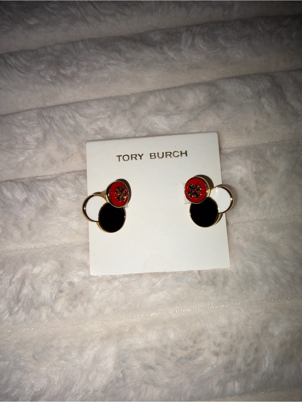 Tory Burch Red, Minnie Mouse Stud Earrings